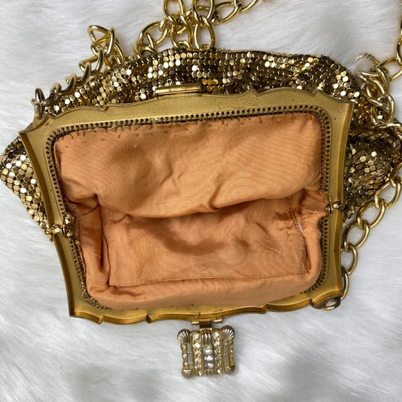 Vintage Whiting and Davis Art Deco Gold Mesh Purse - Picture 9 of 13